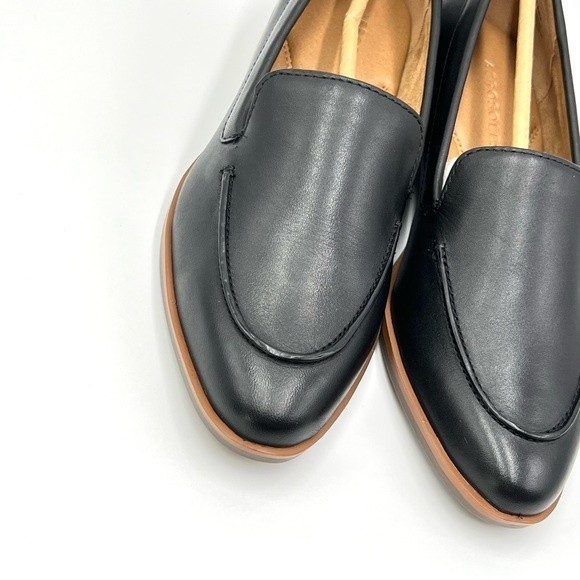 NEW Aerosoles Womens Size 6 Black Leather East‎ Side Slip On Loafers Shoes - Picture 3 of 12